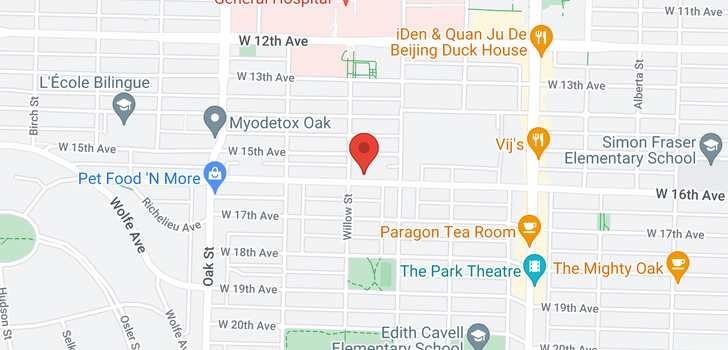 map of 204 789 W 16TH AVENUE